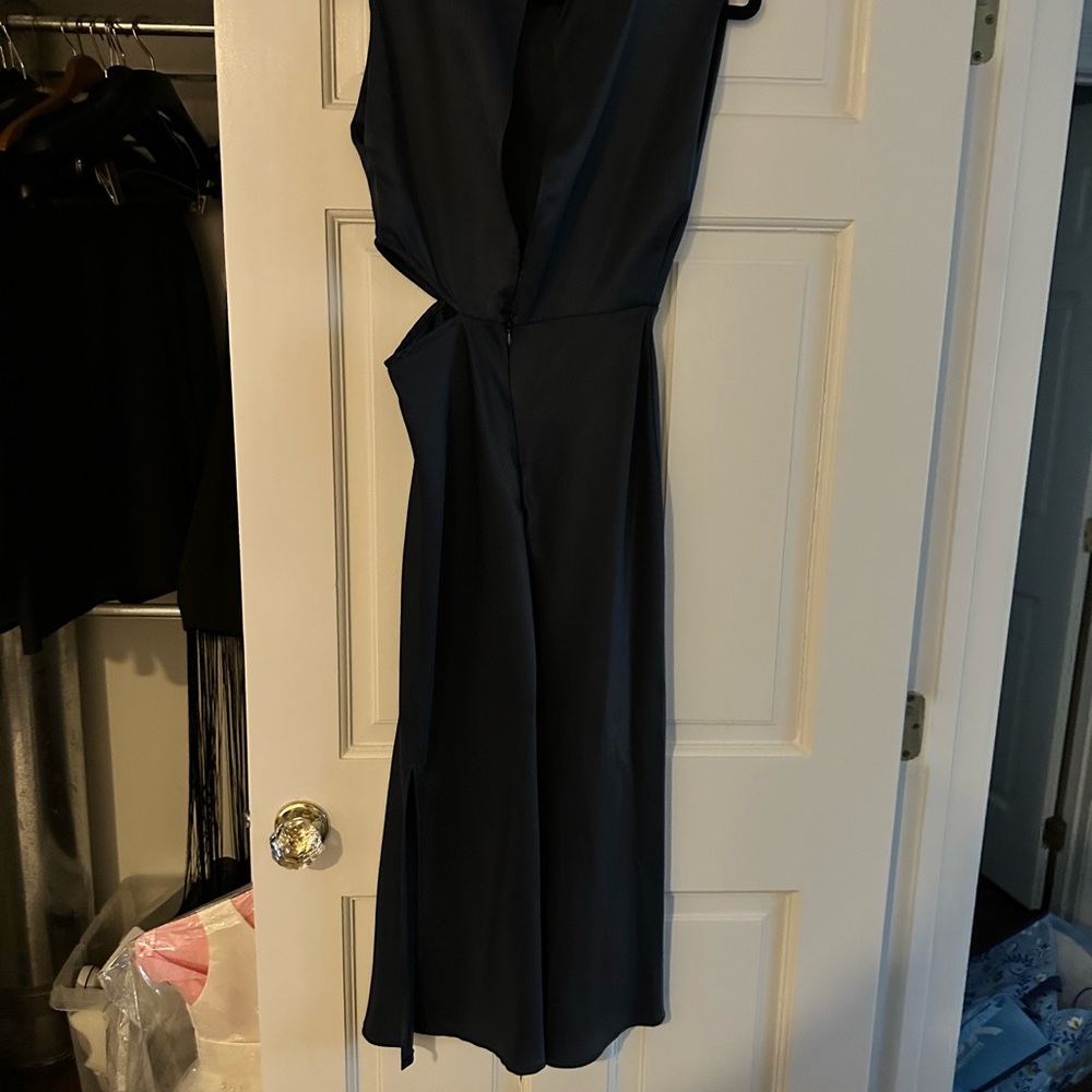 Zara Navy Backless Dress